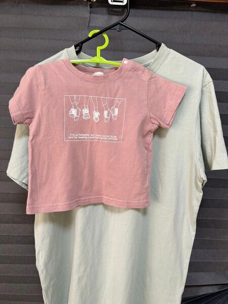 親子リンクコーデ 80 LL 2枚セット 半袖Tシャツ カットソー
