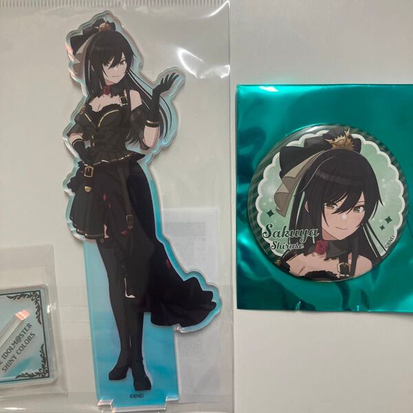 アニメ アイドルマスター シャイニーカラーズ オーロラアクリルフィギュア 白瀬咲那・オーロラアクリルフィギュア・缶バッジ