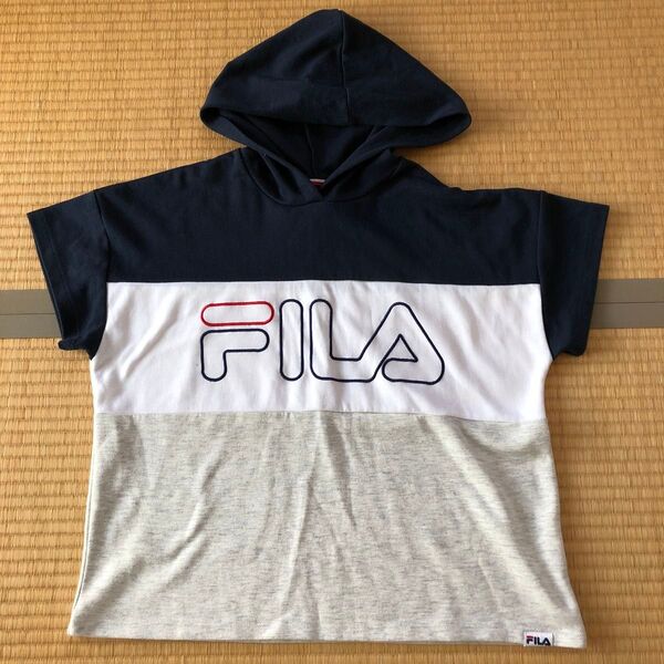 FILA フィラ 半袖 スウェット パーカー トレーナーSサイズ