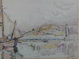 Art hand Auction Paul Signac, ANTIBES, Overseas edition, extremely rare, raisonné, New frame included, Ara, Painting, Oil painting, Nature, Landscape painting