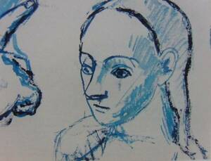 Art hand Auction Pablo Picasso, Jrune Fille au Doigt ①, 海外版超希少レゾネ, 新品額装付, ara, 絵画, 油彩, 人物画