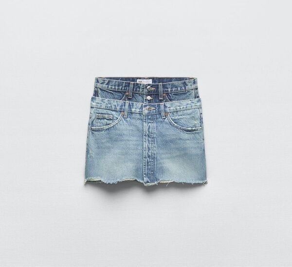 新品未使用 ZARA デニムTRFミニスカート M