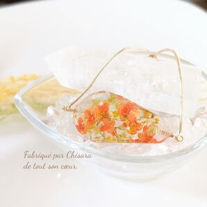 花飴と金箔のスライド式ブレスレット