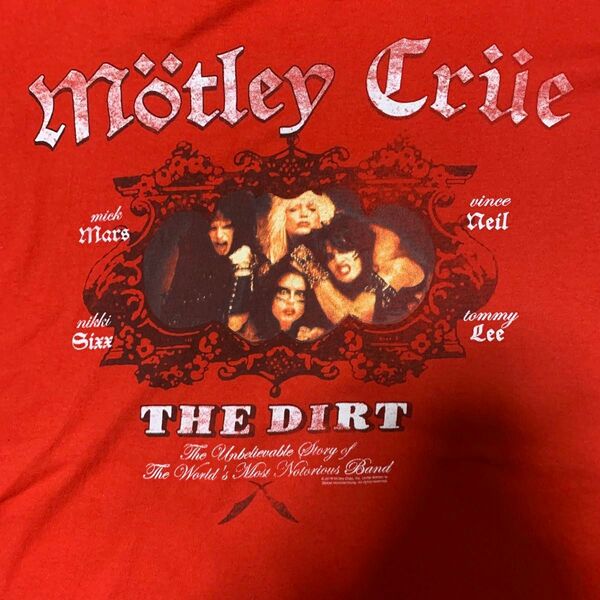 MOTLEY CRUE Tシャツ モトリークルー レッドカラー 正規品 美品