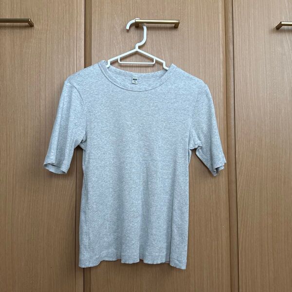 UNIQLO ユニクロ Tシャツ 半袖 クルーネック 半袖Tシャツ グレー