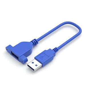 ★USB 3.0 延長ケーブル ネジ付き USB 3.0/USB 2.0 オス - メス コンバータ コンピュー
