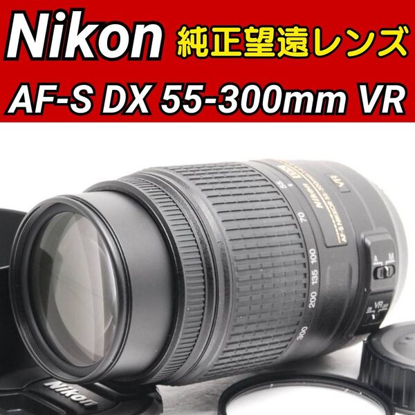 Nikon DX AF-S 55-300mm F4.5-5.6G ED VR ニコン NIKKOR 望遠レンズ 付属品多数