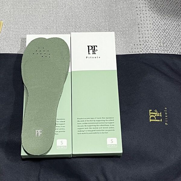 (ショップ袋付き)新品 新色 緑 Pitsole ピットソール S (23〜24.5cm) 二つセット