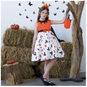 halloween 女の子 120 ハロウィン ドレス リボン 大人気 ガール