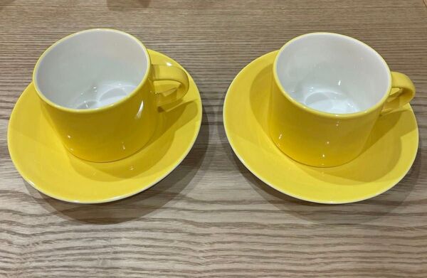 アラビア カラーズ colors プレート カップ&ソーサー 2客 イエロー