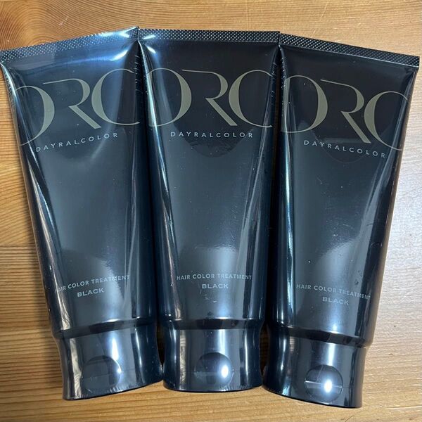 ヘアカラートリートメント デイラルカラー ブラック 200g×3本セット