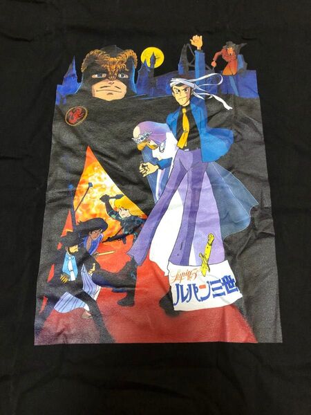アニメt シャツ ルパン3世 カリオストロの城 Tシャツ XL 半袖Tシャツ ブラック