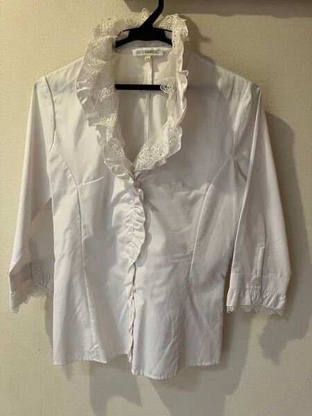 ブラウス シャツ NARACAMICIE ホワイト 七分袖