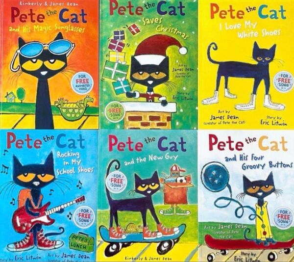 新品 英語絵本 ピート・ザ・キャットシリーズ Pete the cat 6冊セット I can read phonics 絵本