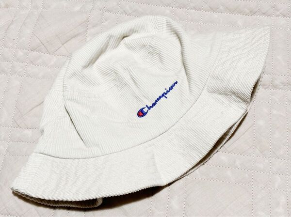 美品 Champion チャンピオン ハット 帽子 ホワイト 白