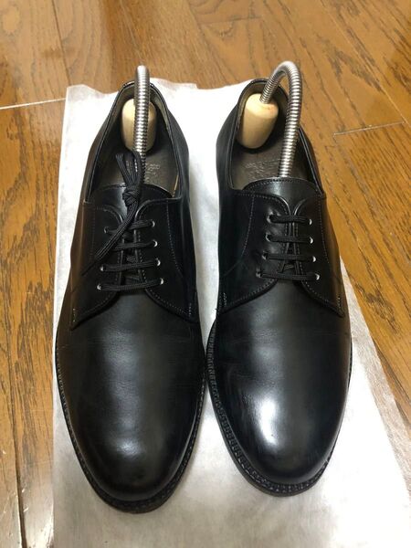 極美品 Pratic フランス軍 レザーシューズ 黒 ブラック 38 Pratic プレーントゥ
