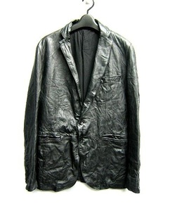 Harriss Harris men's line leather tailored jacket 