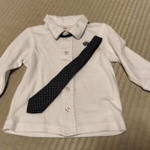 ネクタイ付きブラウス 80