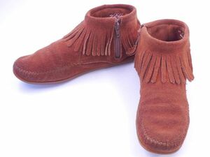  быстрое решение *MINNETONKA Minnetonka rete e-s ботинки размер 7.5 примерно 25 cm оттенок коричневого USED