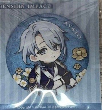 原神 神里綾人 韓国 ポップアップストア 缶バッジ 公式正規品