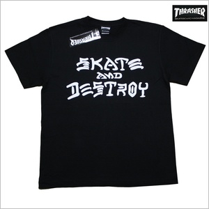 新品 THRASHER Tシャツ M スラッシャー ストリート スケボー スケーター 黒 ホワイト TH8103