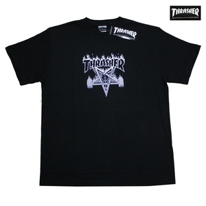 新品 THRASHER Tシャツ M スラッシャー ストリート スケボー スケーター 黒 ブラック TH91227