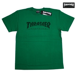 新品 THRASHER Tシャツ XL スラッシャー ストリート スケボー スケーター 緑 グリーン TH91113