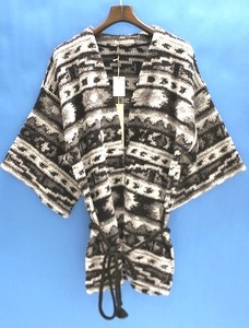 ethereal　（エテリアル）nordic cardigan WJKW BLACK/WHITE F ノルディックカーディガン ニット セーター