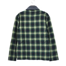 ink （インク） オンブレチェック ショールカラー カーディガン OMBRE CHECK CARDIGAN GREEN L_画像2