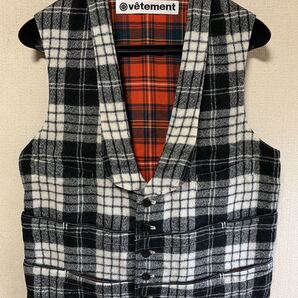 vetement ヴェットモン ベスト ジレ チェック