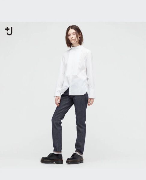 【新品タグ付き】UNIQLO+J セルビッチ ストレートジーンズ 25インチ