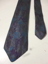 ネクタイ イタリアで購入 ネクタイ 紫色×青色系×グレー色系 剣先6cm _画像1