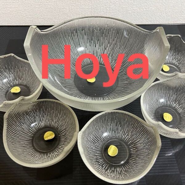 Hoya お新香セット>・・大鉢・1/豆鉢・5 冷奴セット 創作グラス 鉢 食器 和食器 ガラス