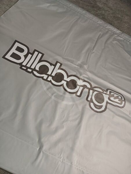 新品未使用正規本物billabong×エレメント限定非売品肩かけひも付き底マチ付き巾着グレーショップ袋3枚ネコポス段ボール梱包発送