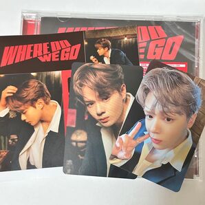 JO1 鶴房汐恩 WHERE DO WE GO 通常盤CD、初回限定盤A封入ステッカー、トレカ、セルカセット