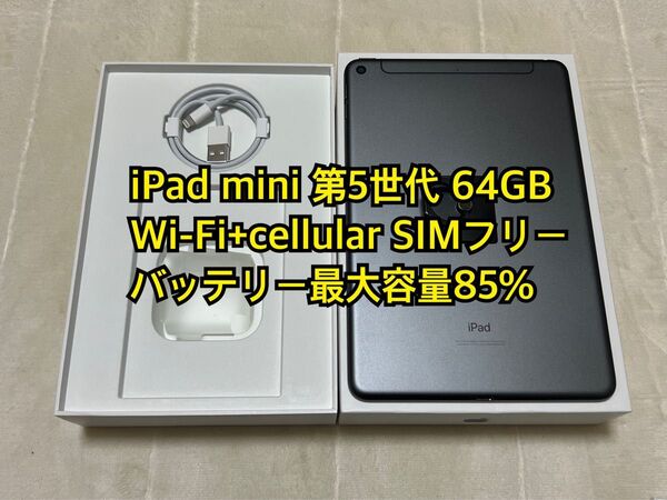 iPad mini 第5世代 64GB Wi-Fi+cellular SIMフリー