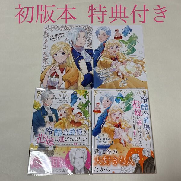 この度、冷酷公爵様の花嫁に選ばれました 捨てられ王女の旦那様は溺愛が隠せない!? 1〜2巻