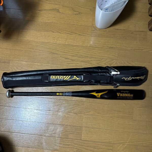 ミズノ 中学硬式 金属製 バット VKONG02 HS700 ミズノプロケース