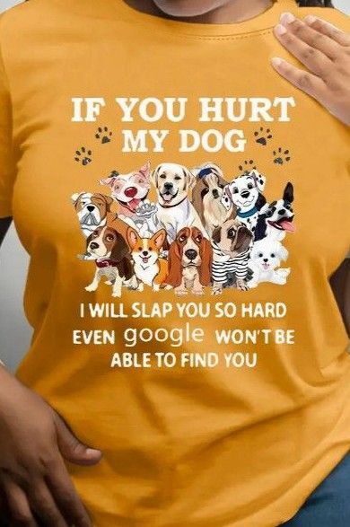 犬柄Tシャツ
