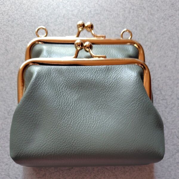 がま口ダブルポーチ がま口財布