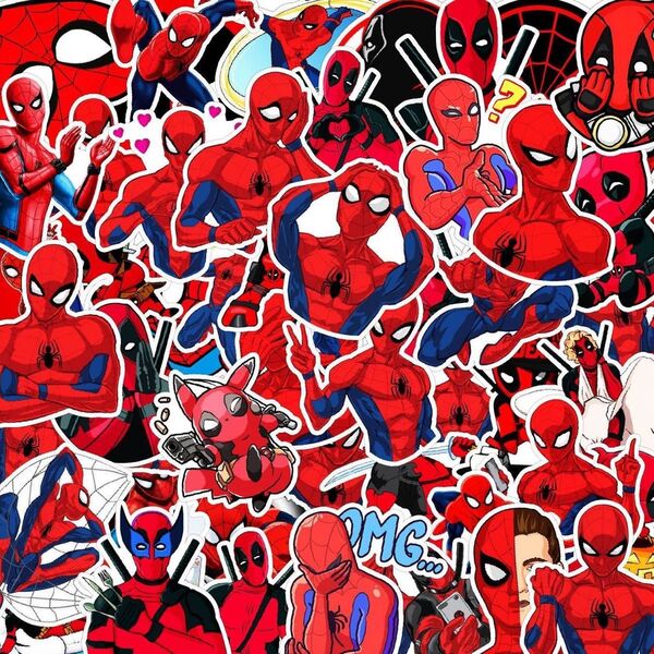 スパイダーマン MARVEL 防水ステッカー50枚 シール ヒーロー