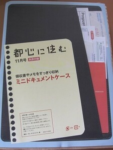 即決★領収書やメモをすっきり整理収納 ミニドキュメントケース『都心に住む』付録 新品未開封★送198