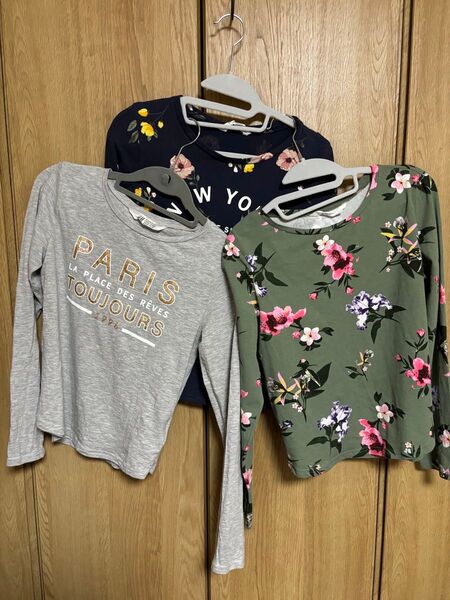 H&M ガールズ長袖 トップス3枚セット