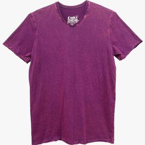 新品タグなし オーキー ヴィンテージウォッシュ Tシャツ ユニセックス サイズS カシス パープル 紫
