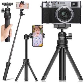 MT-34 ミニ三脚 スマホクリップ付き 自撮り棒 6段調節 卓上三脚