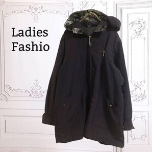 『LadiesFashion』コート/アウター【L】グレー 系 防寒 大きい