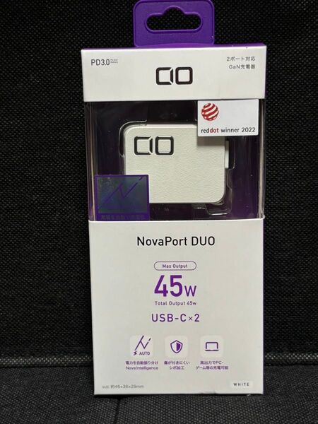 CIO NovaPort DUO 45W USB-C×2 ホワイト