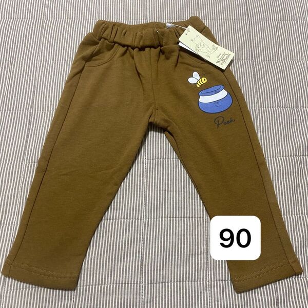 新品未使用 ディズニー プーさん キッズ パンツ ズボン サイズ90 タグ付き 裏起毛ではないです