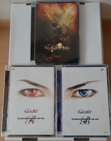 GACKT DVD3枚セット The Greatest Filmography/DRUG PARTY(Amazon限定版)