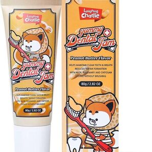 犬用 歯磨き粉 ヤミーデンタルジャム ジェルタイプ 80g ピーナッツバター 歯ブラシ要らず塗っておくだけ 自然由来成分使用